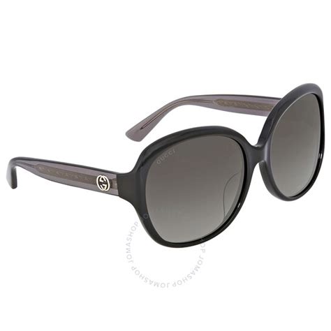 Gucci Grey Gradient Round Sunglasses GG0080SK 002 61